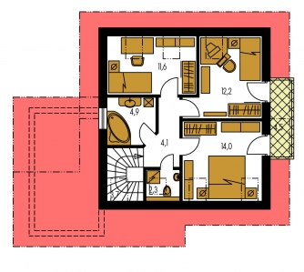 Floor plan of second floor - PREMIER 63